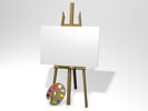 Staffelei mit Palette